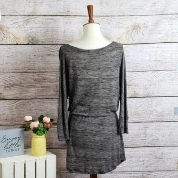 Soft Joie‎ Drop Waist Gray Pattern 3/4 Sleeve Dress XS - Picture 2 of 3